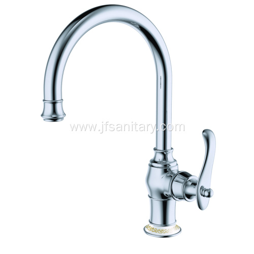 Brass Single Lever Kitchen Mixer Faucet Tap Polished